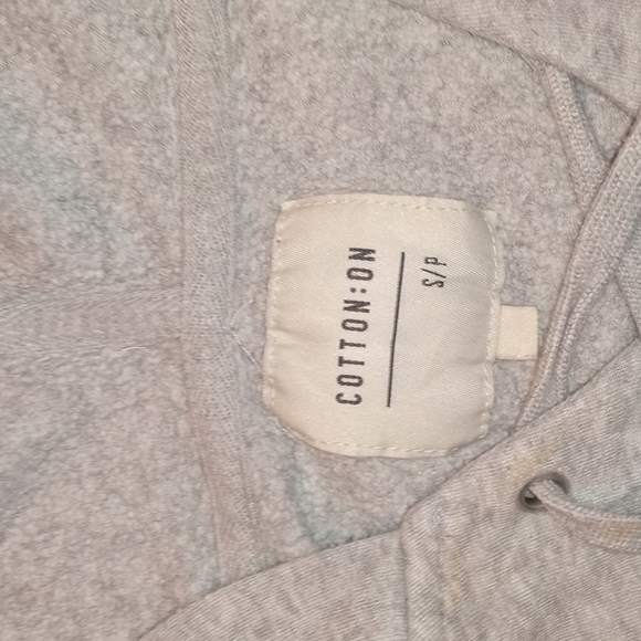 Cotton:On "Awake / Asleep" Grey Pull Over Lace Up Hoody - Picture 8 of 9